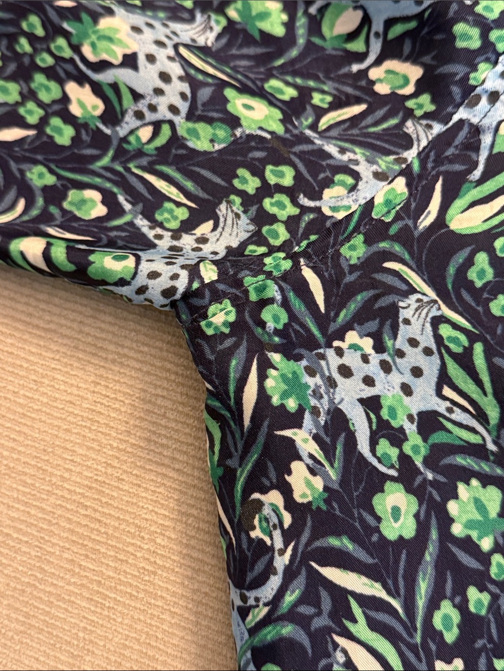 J. Crew Classic Leopard & Floral Print Button-Up Blouse Size 12 - Picture 11 of 12
